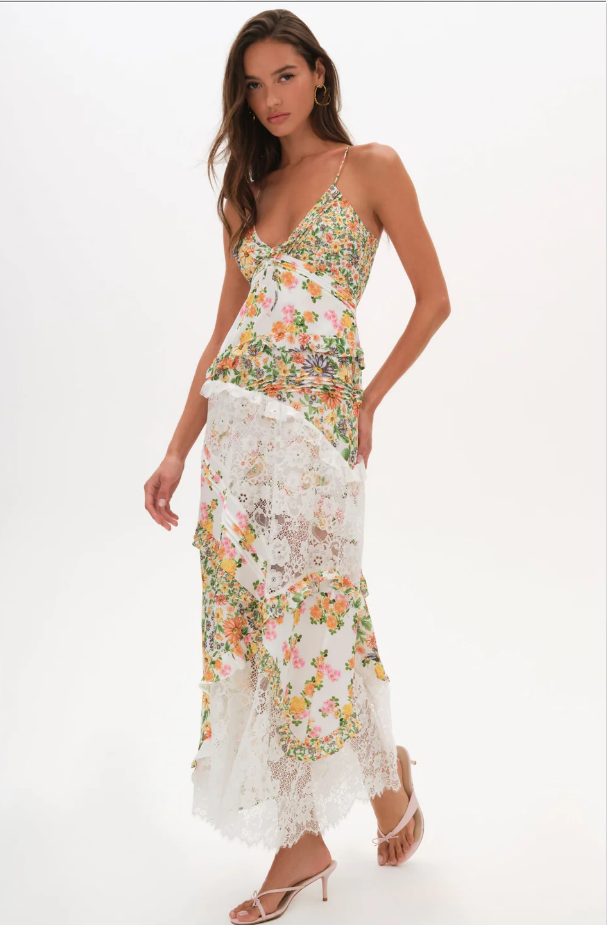 For Love and Lemons Rosalyn Maxi Dress - S