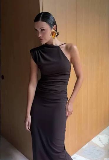 Effie Kats Greer Gown - Chocolate - XS